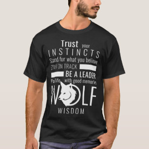 Camiseta Wolf Wisdom Wolves Amava Citações Motivacionais 