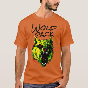Camiseta Wolf Wolf Pack Wild Animal Zangado