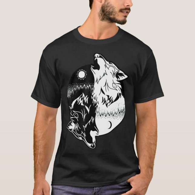Camiseta Wolf Yin Yang Skoll Yin Yang - Melhor homem (Frente)