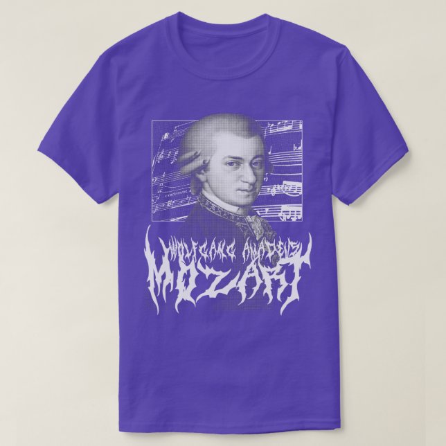 Camiseta Wolfgang Amadeus Mozart Metal (Frente do Design)