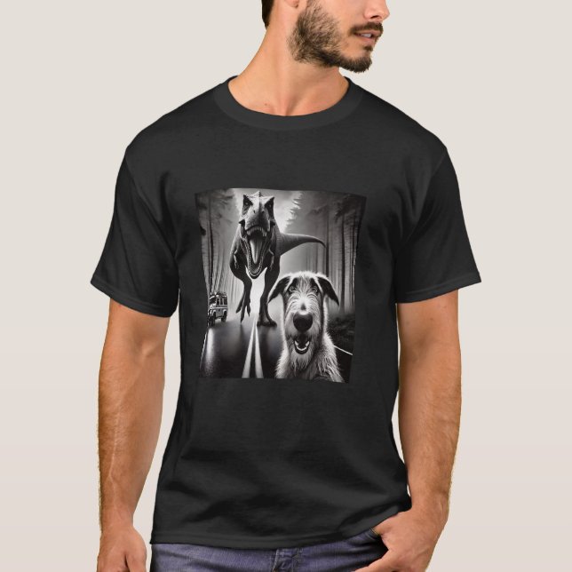 Camiseta Wolfhound Adventure Na Floresta Jurássica (Frente)