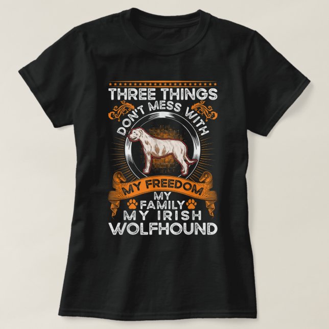 Camiseta Wolfhound Irish Irish Irish Irish Wolfhound Irish  (Frente do Design)