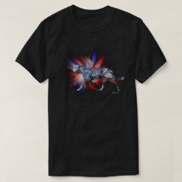 Camiseta Wolfhound Red White e Blue, um irlandês patriótico