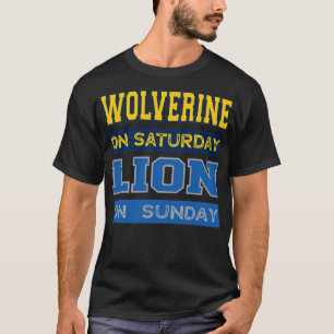 Camiseta Wolverine no Sábado Lion no Domingo de Golfcoachd