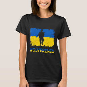Camiseta Wolverines Apoiam a Ucrânia Apoiam a Ucrânia Stand
