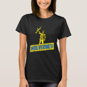 Camiseta Wolverines Apoiam a Ucrânia Ficam com a Ucrânia Uc