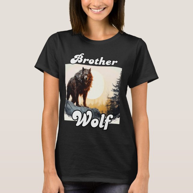 Camiseta Wolves da Tribo Correspondente do Wolf Camping Pac (Frente)