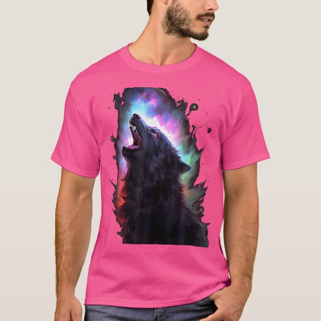 Camiseta Wolves Howling Em Moon Wolf Wild Animal (Frente)