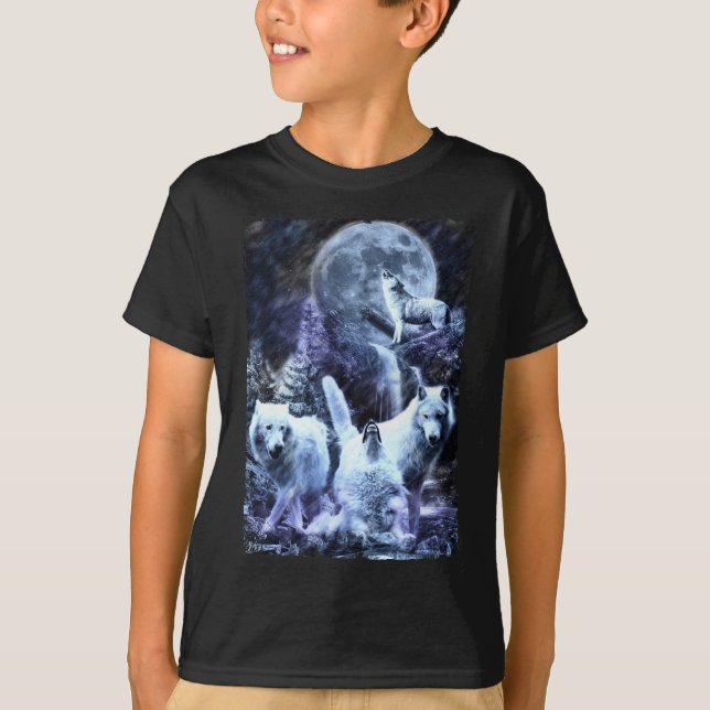 Camiseta Wolves Howling Forest Animal Wolf (Frente)
