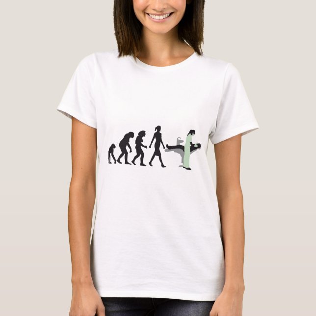 Camiseta woman female evolution of dentist (Frente)