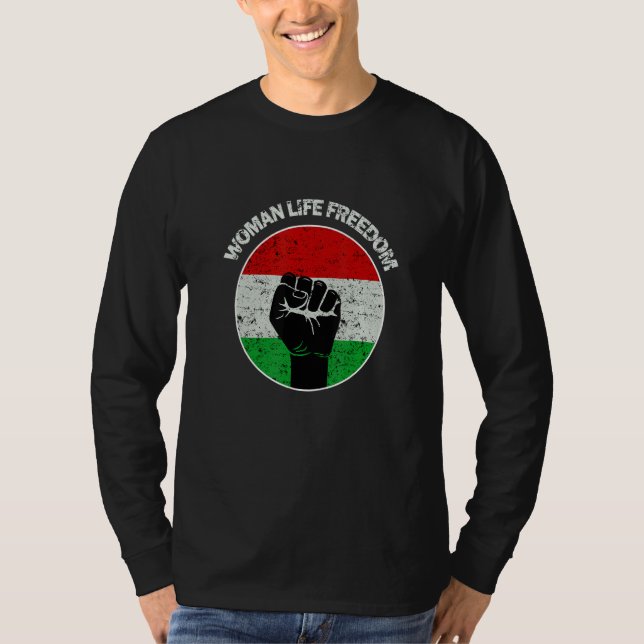 Camiseta Woman Life Freedom Iran Rise with women of Iran (Frente)