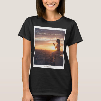 Camiseta Woman Sitting At Sunset Talking With God