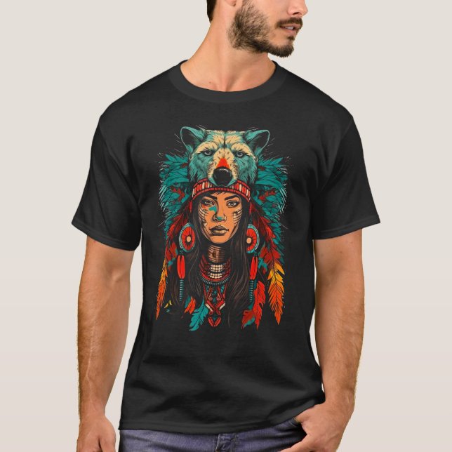 Camiseta Woman Wolf Head (Frente)