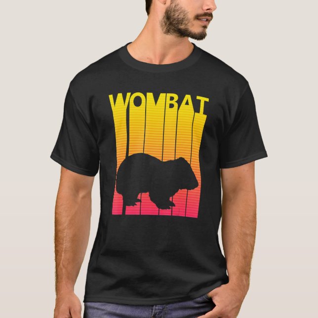 Camiseta Wombat Animal Retro Costume (Frente)