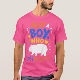 Camiseta Wombat Apenas Um Menino Que Ama Wombats
