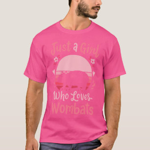 Camiseta Wombat Apenas Uma Menina Que Ama Wombats