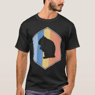 Camiseta Wombat Com Cores Retroativas Num Hexágono