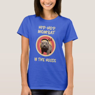 Camiseta Wombat de Hip-hop Engraçado em Casa