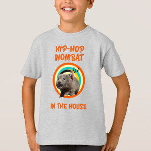 Camiseta Wombat de Hip-hop Engraçado em Casa