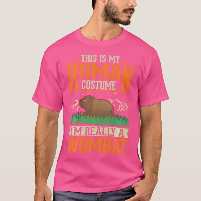 Camiseta Wombat do Halloween Humano (Frente)
