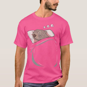 Camiseta Wombat Dormir Dormindo Pijama em Cima