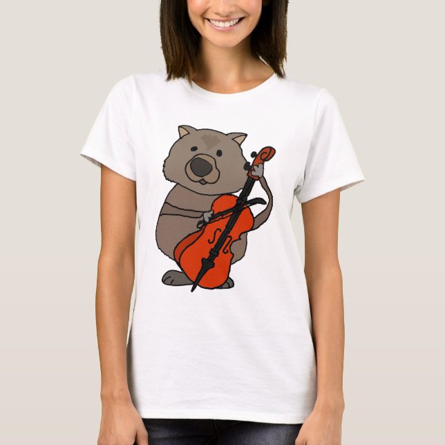 Camiseta Wombat engraçado que joga desenhos animados do (Frente)