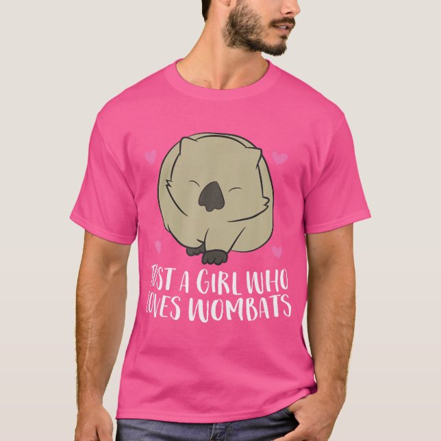 Camiseta Wombat Girl Just A Girl Who Loves Wombats (Frente)