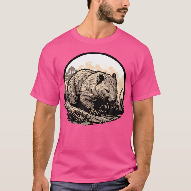 Camiseta Wombat Na Nature Wombat (Frente)
