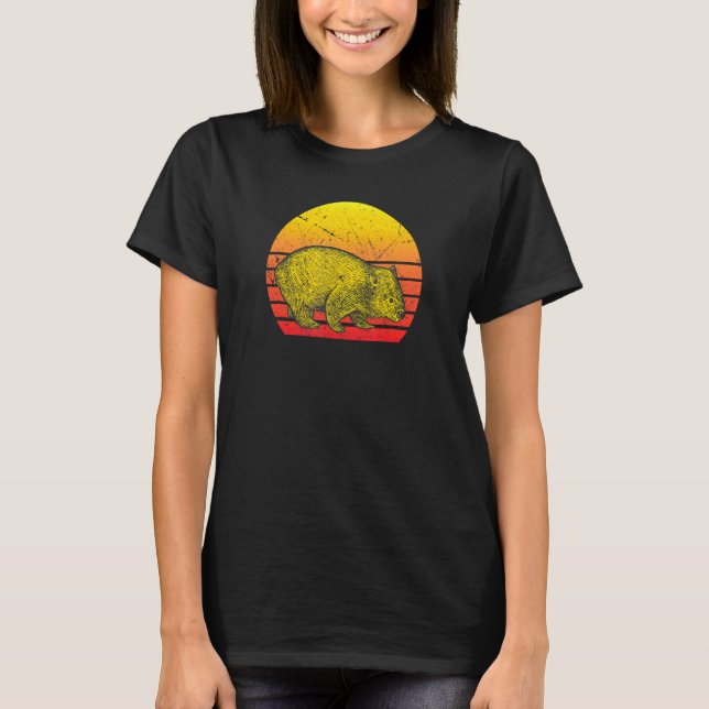 Camiseta Wombat Retro Sunset (Frente)