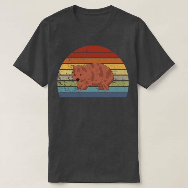 Camiseta Wombat Retro Vintage (Frente do Design)