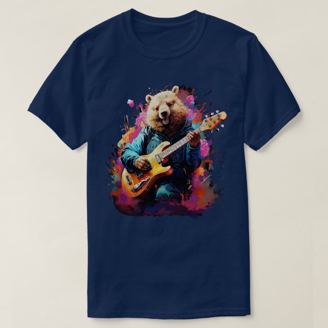 Camiseta Wombat tocando violão (Frente do Design)