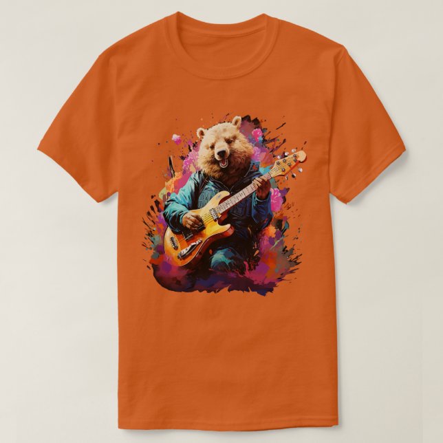 Camiseta Wombat tocando violão (Frente do Design)
