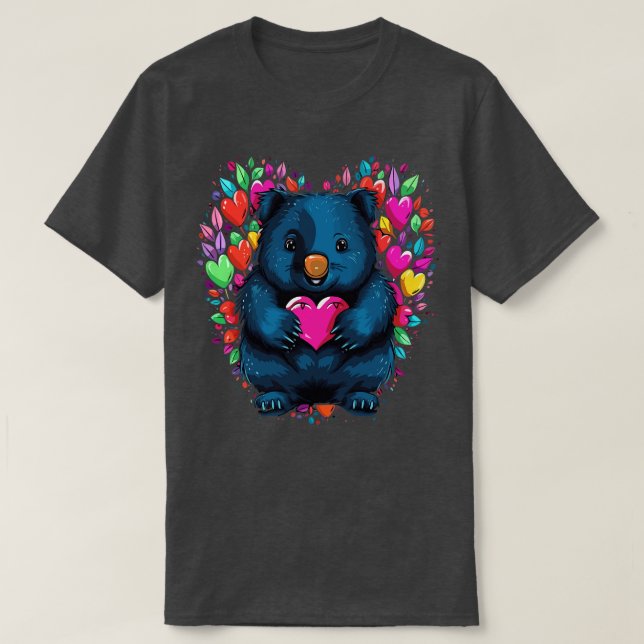 Camiseta Wombat Valentine Day (Frente do Design)