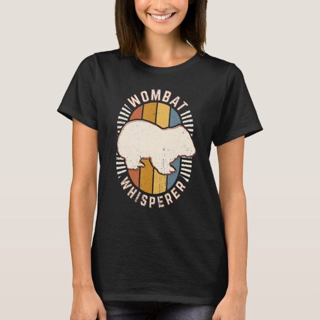 Camiseta Wombat Whisperer Vintage Retro Animal Love Clássic (Frente)