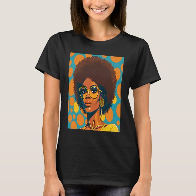 Camiseta Women Empowerment Retro Afro African American Mom  (Frente)