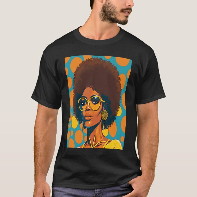 Camiseta Women Empowerment Retro Afro African American Mom  (Frente)