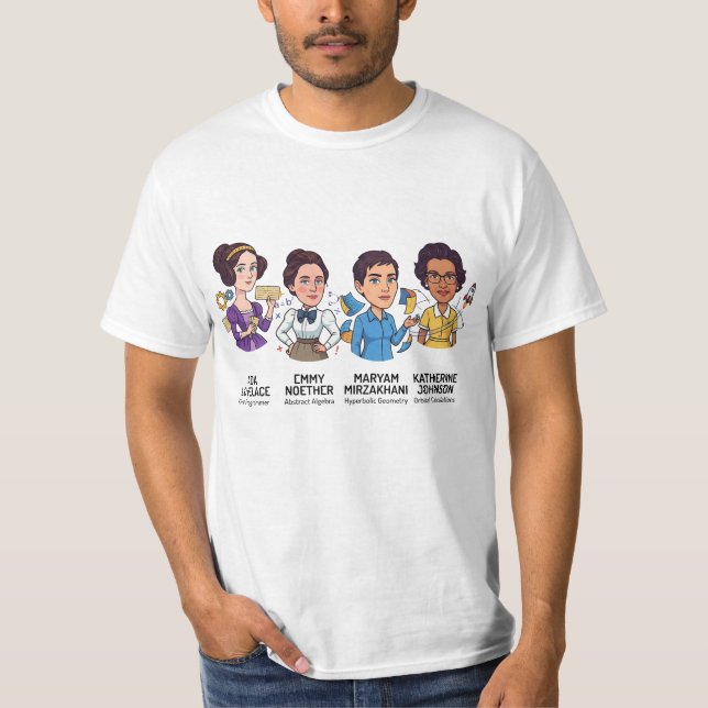 Camiseta Women Legends of STEM: Pioneers of Mathematics & S (Frente)