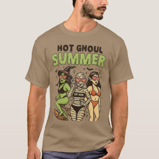 Camiseta Women Mens Funny Halloween Hot Ghoul Summer Summer