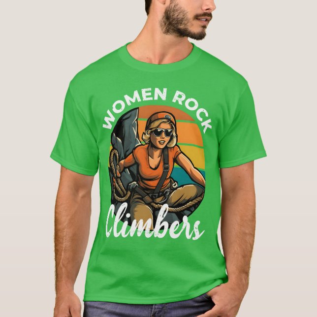 Camiseta Women Rock Climbers rock climber climbing girl (Frente)