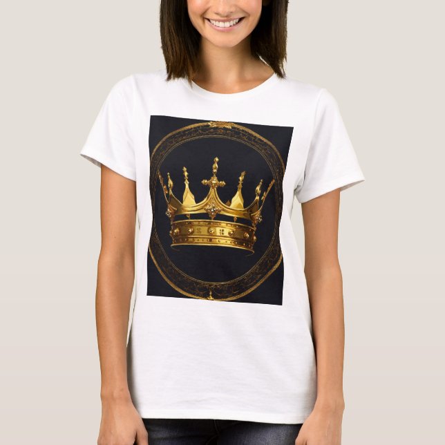 Camiseta Women’s Queen Logo T-Shirt | Royal Crown Design Te (Frente)