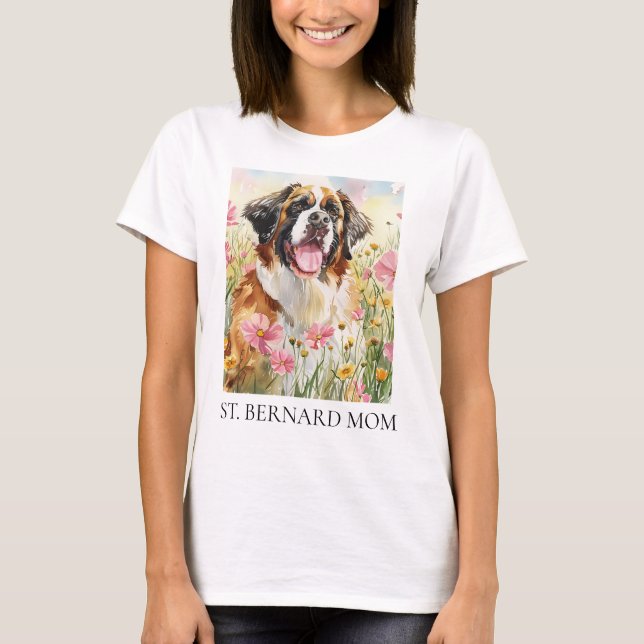 Camiseta Women’s T-Shirt – Saint Bernard Mom Tee (Frente)