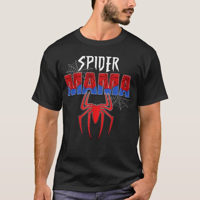 Camiseta Women Spider Mama Mothers Day Matching Family Birt (Frente)