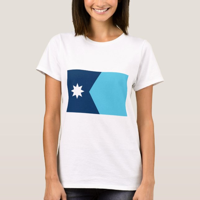 Camiseta Women T Shirt with Flag of Minnesota, USA (Frente)