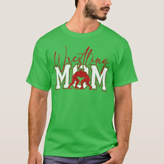Camiseta Women Wrestling Mom Funny Wrestle Wrestler Mothers (Frente)