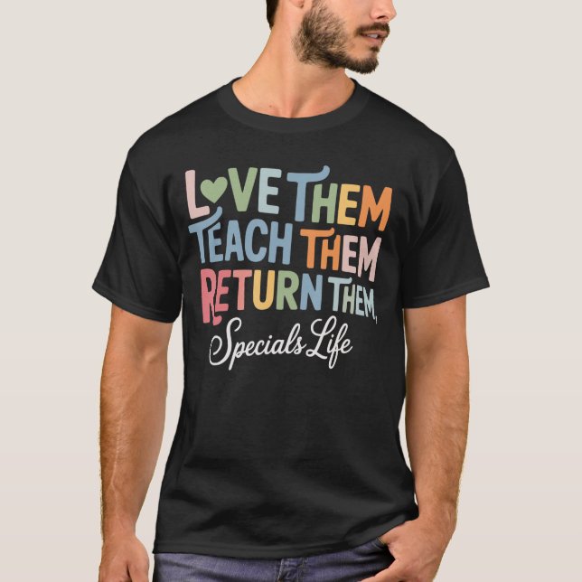 Camiseta Womeneachhem Lovehem Returnhem Specialseacher Life (Frente)