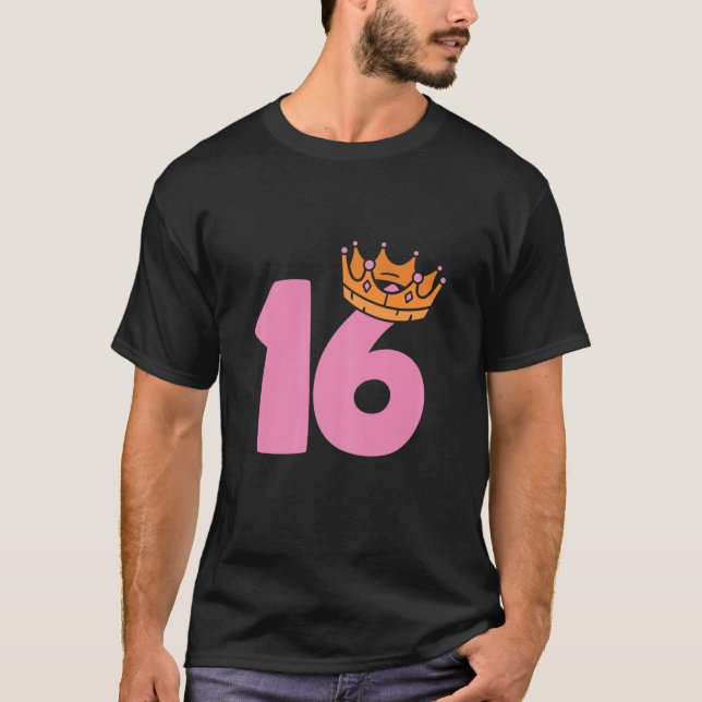Camiseta Womens 16Th Birthday Queen Girls Happy Birthday Pa (Frente)