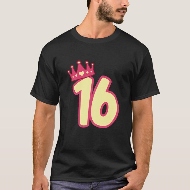 Camiseta Womens 16Th Birthday Queen Girls Happy Birthday Pa (Frente)