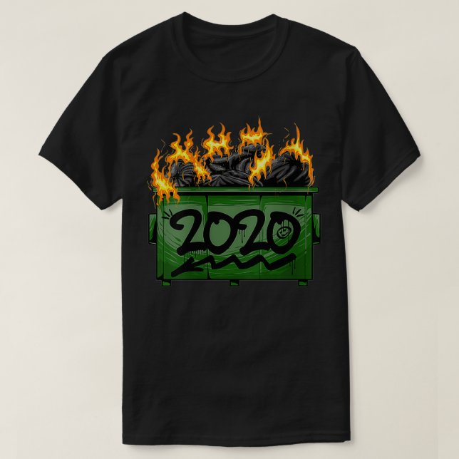 Camiseta Womens 2020 Dumpster Fire Funny Meme Worst Year Ev (Frente do Design)