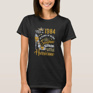 Camiseta Womens 39 Year Old Made In 1984 Birthday Queen Dia