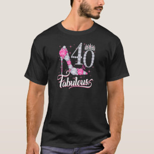 Camiseta Womens 40 Years Old 40 & Fabulous Since 1982 40th